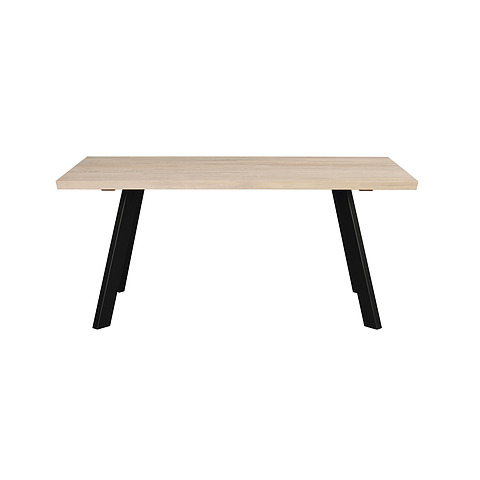 Valgomojo stalas Fred, 170 cm (balkšva / juoda)