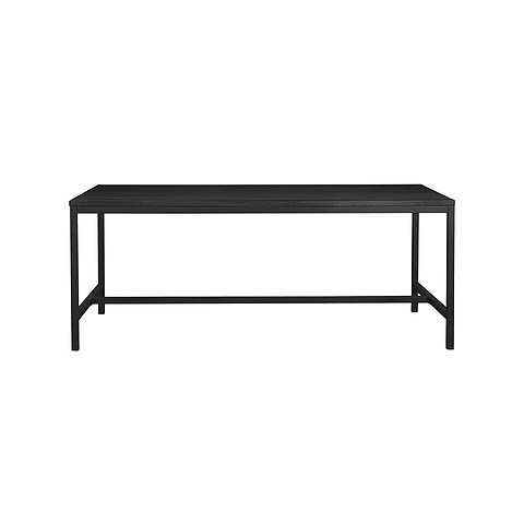 Valgomojo stalas Everett, 180 cm (juodas uosis / juoda)