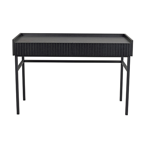Rašomasis stalas Halifax, 120 cm, ąžuolo mediena, metalas (juoda / juoda)
