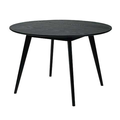 Valgomojo stalas Yumi, apvalus, 115 cm (juoda)