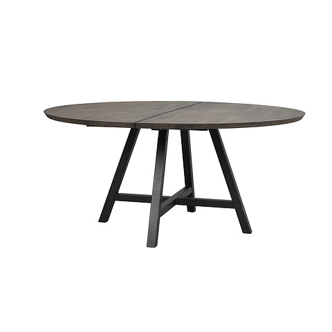 Valgomojo stalas Carradale, 150 cm skersm., A formos koja, ąžuolo mediena (ruda / juoda)