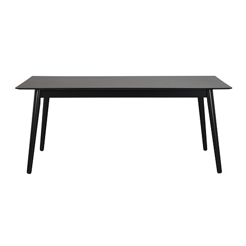 Valgomojo stalas Lotta, 180x90 cm, uosio medienos lukštas (juoda)