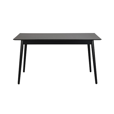 Valgomojo stalas Lotta, 140x90 cm, uosio medienos lukštas (juoda)
