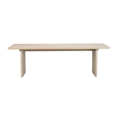 Valgomojo stalas Emmett, 240 cm, ąžuolo mediena (balkšva)