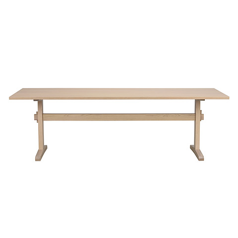 Valgomojo stalas Westville, 240 cm, ąžuolo mediena (balkšva)