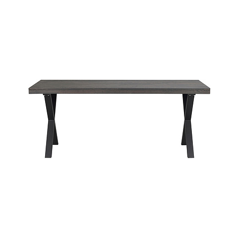 Valgomojo stalas Brooklyn, 170x95 cm (tamsiai rudas ąžuolas / X formos kojos)