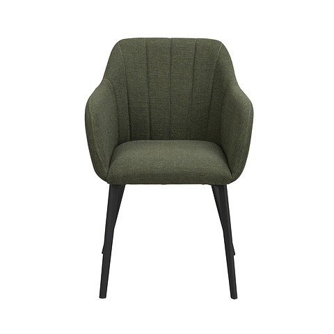 Kėdė Bolton (žalias audinys / juodos kojos), 2 vnt.