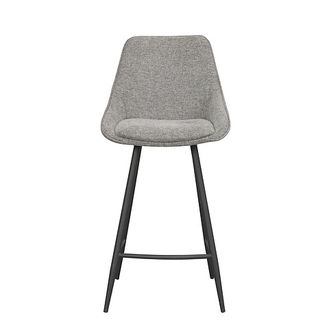 2-jų baro kėdžių komplektas Sierra, audinys, metalas (pilka / juoda)