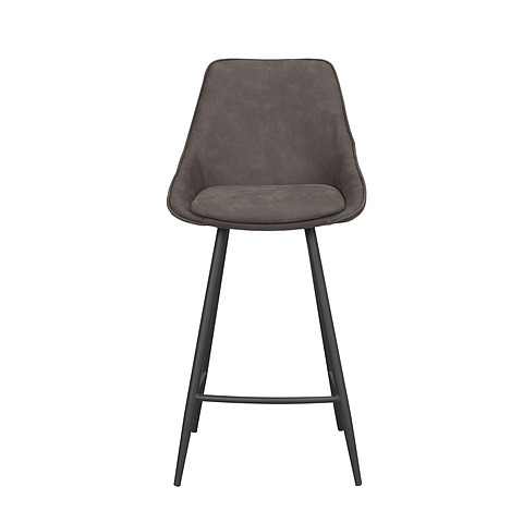 2-jų baro kėdžių komplektas Sierra, audinys, metalas (tamsiai pilka / juoda)