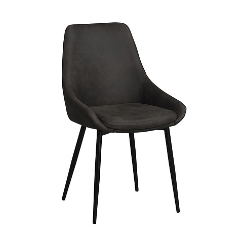 Kėdė Sierra, 2 vnt. (smėlio spalvos / juodos metalinės kojos)