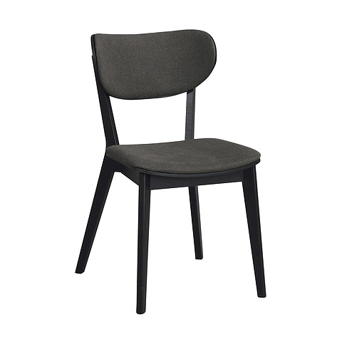 Kėdė Cato, 2 vnt. (juodos spalvos ąžuolo / pilkas audinys)